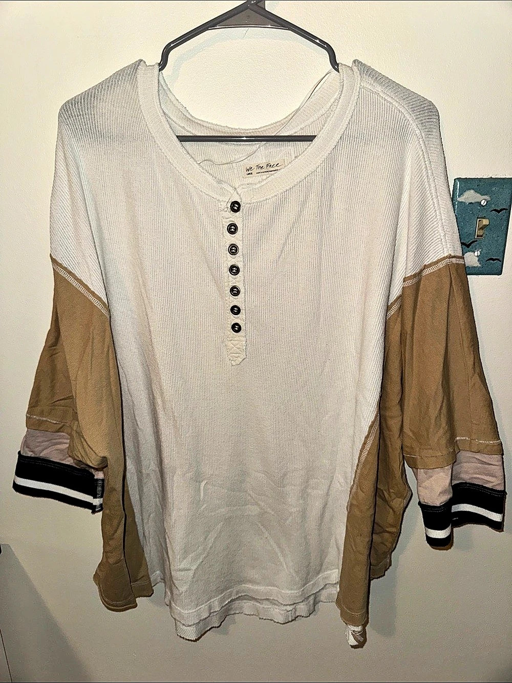 Free People We The Free Colorblock Thermal Henley